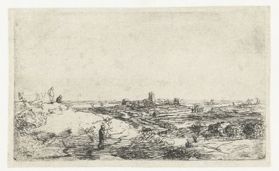 Landschap met een koe door Anonymous