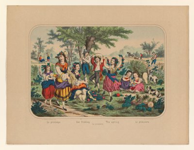 Landschap met figuren door Anonymous