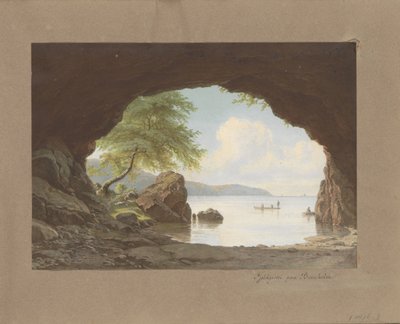 Landschap naar het schilderij Fjeldgrotte paa Bornholm van G.E. Libert door Anonymous