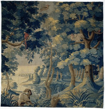 Landschapsverdure (fragment) door Anonymous