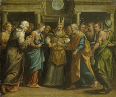 Huwelijk van Maria en Jozef door Anonymous
