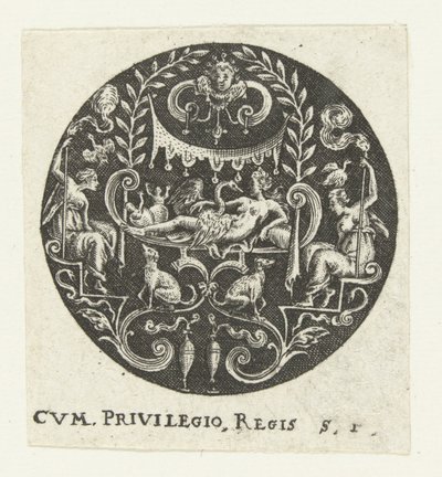 Medaillon met Leda door Anonymous