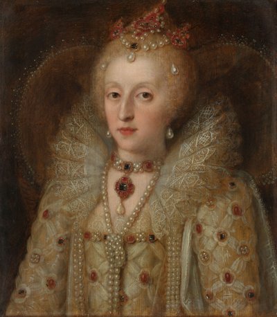 Portret van Elizabeth I, koningin van Engeland, 1550-99 door Anonymous