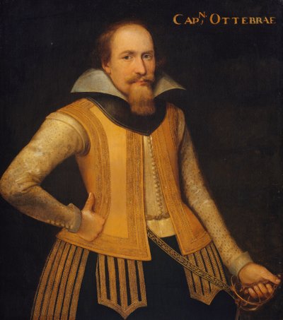 Portret van Otto Brahe, kapitein van een compagnie Denen om Zeeland te herverdelen, in dienst getreden van Brandenburg in 1610 door Anonymous