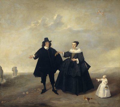 Portret van een Getrouwd Paar met Kind, Leden van de Beresteyn Familie door Anonymous