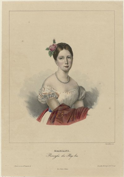 Portret van Marianne, prinses der Nederlanden door Anonymous