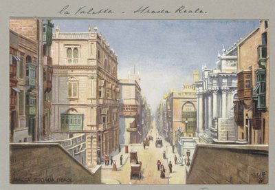 Strada Reale in Valletta door Anonymous