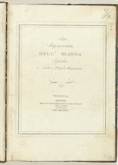 Titelpagina voor: La rigenerazione dell