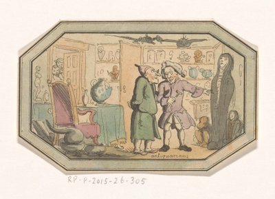 Twee oudheidkundigen in een interieur door Anonymous