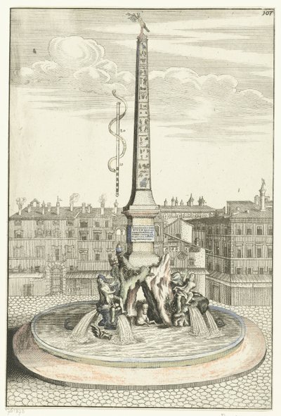 Vier Stromen Fontein door Anonymous