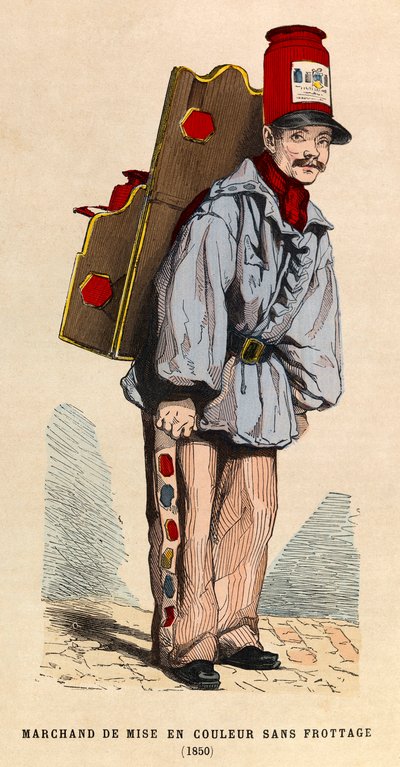 Een kleurhandelaar zonder wrijving in Parijs in 1850 door Anonymous Anonymous