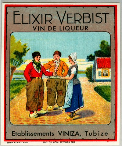 Advertentie voor likeur Elixir verbist (Chromolithografie) door Anonymous Anonymous