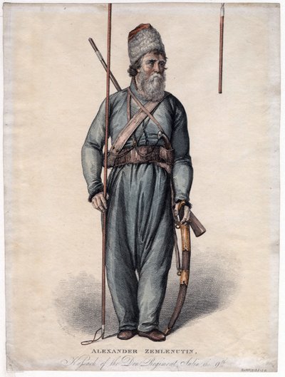 Alexander Zemlyanukhin, kozak van het Don-regiment door Anonymous Anonymous