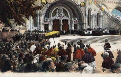 Ziekenzegen voor de rozenkrans in Lourdes - Hautes Pyrenees (65) rond 1900 door Anonymous Anonymous