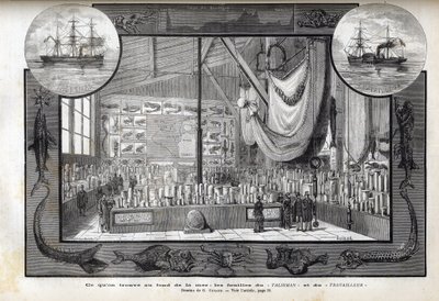 Tentoonstelling in het Museum voor Natuurgeschiedenis van Parijs van de collecties gevormd tijdens de cruises - Wetenschappelijke expedities van de Arbeider en de Talisman tijdens de jaren 1880 door Anonymous Anonymous