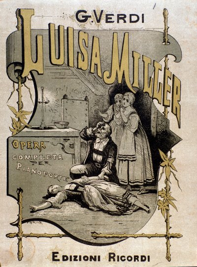 Frontispice van de partituur van Luisa Miller, opera van Giuseppe Verdi door Anonymous Anonymous