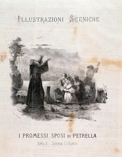 Illustratie van De Verloofden naar Manzoni door Errico Petrella door Anonymous Anonymous
