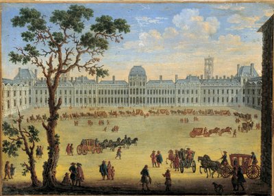 Denkbeeldig uitzicht op het paleis en het Tuilerieënpark door Anonymous Anonymous
