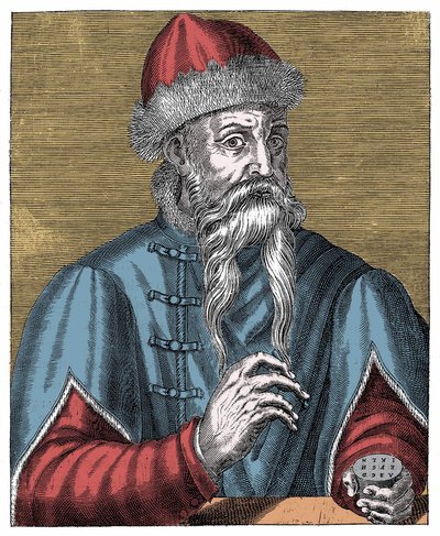 Johann Gutenberg, Duitse drukker en goudsmid door Anonymous Anonymous