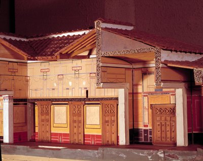 Miniatuur van het Huis van de Tragische Dichter in Pompeii door Anonymous Anonymous