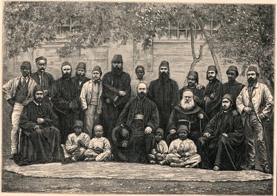 Monseigneur Daniel Comboni (1831-1881) en de missionarissen vertrokken met hem uit Caïro naar Khartoem op 26 januari door Anonymous Anonymous