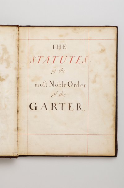 Orde van de Kousenband: Boek van Statuten dat toebehoorde aan Charles Fitzroy, hertog van Grafton door Anonymous Anonymous