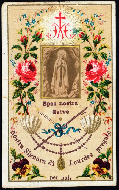 Onze-Lieve-Vrouw van Lourdes vrome afbeelding. 20e eeuw Privécollectie door Anonymous Anonymous