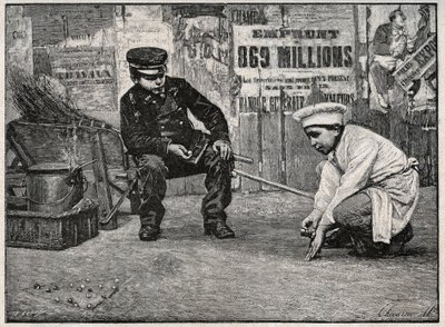 Part of Balls. Gravure uit het einde van de 19e eeuw. Privécollectie. door Anonymous Anonymous