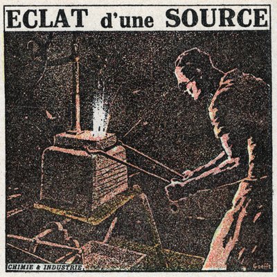 Fotometrie: schittering van een bron. Anonieme illustratie uit 1925. Privécollectie. door Anonymous Anonymous