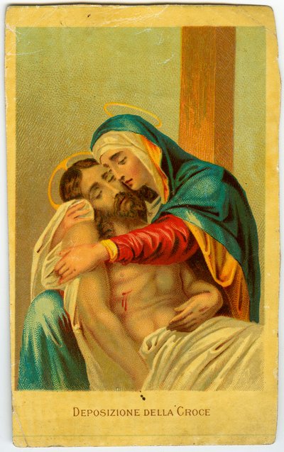 Vrome afbeelding: Afdaling van het kruis (chromolithografie) door Anonymous Anonymous