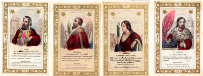 Vrome afbeelding: Sint Ulrich van Augsburg, Sint Stanislaus, Sint Bibiana, Sint Ladislas I van Hongarije door Anonymous Anonymous