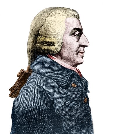 Portret van Adam Smith (1723-1790), Schotse filosoof en econoom. door Anonymous Anonymous