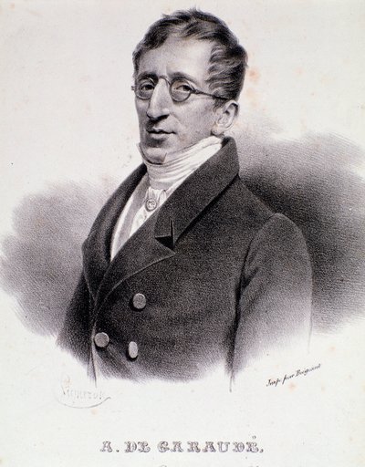 Portret van Alexis de Garaude (1779-1852) Franse componist. 19e eeuw door Anonymous Anonymous