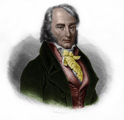 Portret van Benjamin Constant (1767 - 1830), in Zwitserland geboren Franse edelman, denker, schrijver en politicus. in 