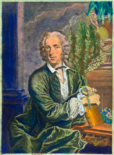 Portret van Carl Von Linne (1707-1778) Zweedse natuuronderzoeker door Anonymous Anonymous