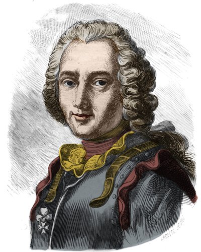Portret van Claude, ridder en later graaf van Forbin (1656 - 1733) Franse zeeman. Gravure uit de 19e eeuw. Privécollectie. door Anonymous Anonymous