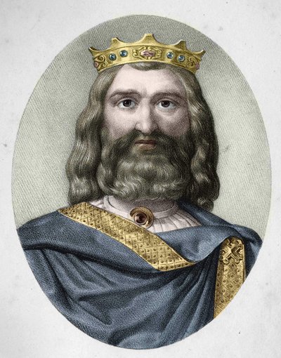 Portret van Clovis I (ca. 466 - 511) koning van de Franken. door Anonymous Anonymous
