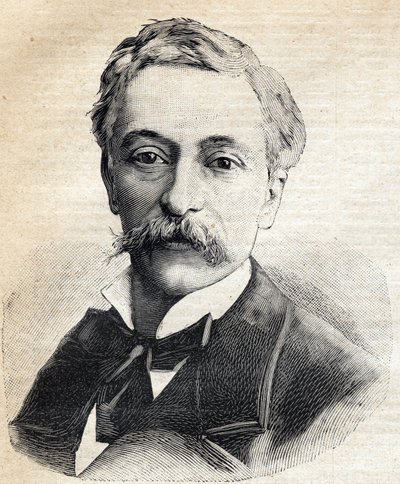 Portret van Edouard Lockroy (1838-1913) Franse politicus. Gravure in Le Petit Parisien 1893 door Anonymous Anonymous