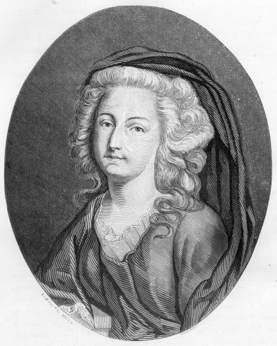 Portret van Elisabeth Philippine Marie Helene van Frankrijk genaamd Madame Elisabeth (1764-1794), zus van Lodewijk XVI - Gravure uit 1863 in 