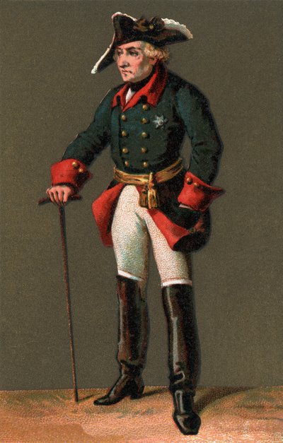 Portret van FREDERIK II (1712-1786) Bekend als Frederik de Grote Koning van Pruisen door Anonymous Anonymous