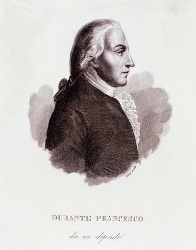 Portret van Francesco Durante Italiaanse componist Naar schilderij. 19e eeuw. Milanese privécollectie door Anonymous Anonymous