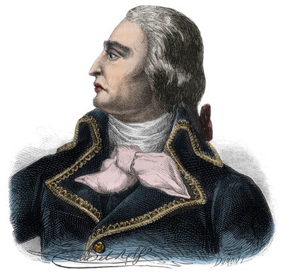 Portret van Francois Joseph Westermann, Franse generaal (1751-1794) van het Republikeinse Leger - Gravure in 