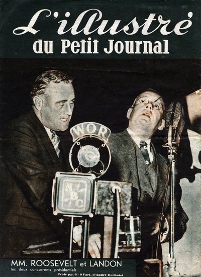Portret van Franklin Delano Roosevelt en Alfred Mossman 