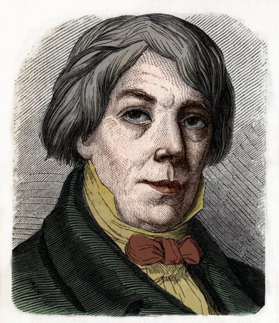 Portret van Franz Xaver Peter Joseph Schnyder von Wartensee Zwitserse componist en pedagoog (1786-1868). Gravure uit 1855 door Anonymous Anonymous