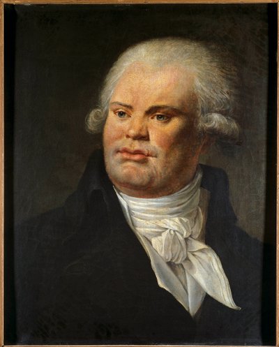 Portret van Georges Danton (1759-1794) redenaar en politicus. Anoniem schilderij uit de 18e eeuw door Anonymous Anonymous
