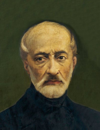 Portret van Giuseppe Mazzini (1805-1872), Italiaanse politicus en nationalist. Anoniem schilderij door Anonymous Anonymous