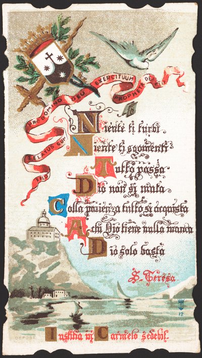Gebed gericht aan Sint Theresia - Vrome afbeelding - Ansichtkaart - Begin 20e eeuw - Privécollectie door Anonymous Anonymous