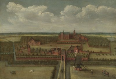 The Abbey of Leeuwenhorst in Rijnland door Anonymous Anonymous