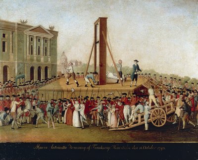 De executie van Marie Antoinette op 16 oktober door Anonymous Anonymous