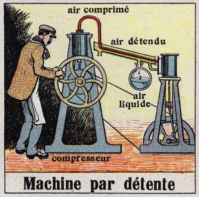 De koude industrie: machine door ontspanning. Anonieme illustratie uit 1925. Privécollectie. door Anonymous Anonymous